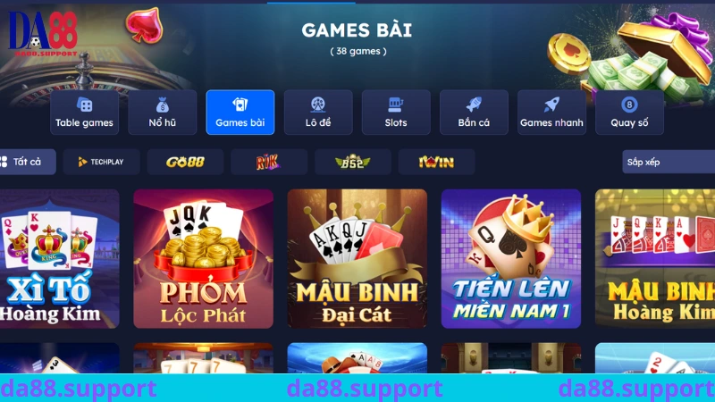 Tìm hiểu thông tin tổng quan về game bài tại DA88