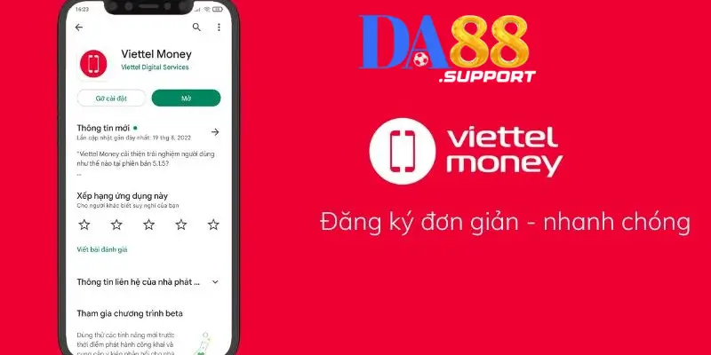 Giới thiệu tải app Viettel Money nhận 99K chơi DA88